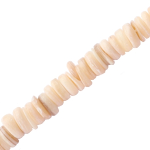 Abalorios concha b&aacute;sica disco 6mm Beige
