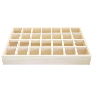 Expositor de joyer&iacute;a de madera 28-compartimentos natural (color natural de la madera)