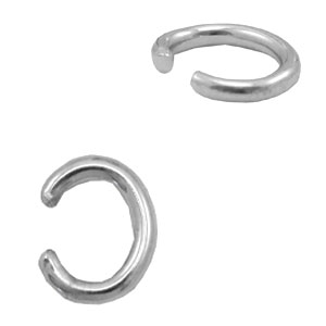 Fornituras met&aacute;licas TQ anillas ovaladas plata vieja