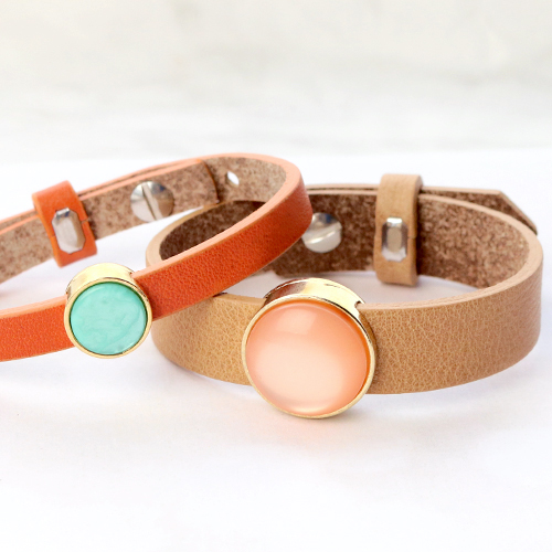 Mix & match crear f&aacute;cilmente preciosas pulseras de cuero Cuoio