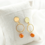 Preciosos pendientes y pulseras en colores c&aacute;lidos con abalorios Polaris Elements