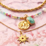 Crea elegantes collares con abalorios y colgantes faceteados de Ojo de Gato
