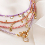 Collares minimalistas con abalorios rocalla de cristal