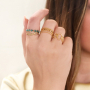 Preciosos anillos de acero inoxidable para combinar entre s&iacute;