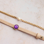 Pulseras y pendientes coordinados con cabuchones