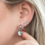 Crea pendientes elegantes con pendientes de acero inoxidable con perno