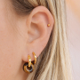 Elegantes pendientes y colgantes con piedras naturales rondeles