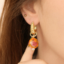 Creaci&oacute;n de pendientes de verano con abalorios de cristal con flores