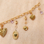 Crea divertidos collares y pulseras con colgantes de coraz&oacute;n de acero inoxidable