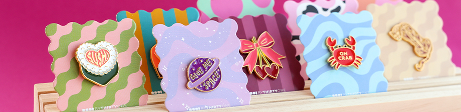 Tarjetas de joyería BY31® con pins trendy Tarjetas de joyería BY31® con pins trendy
